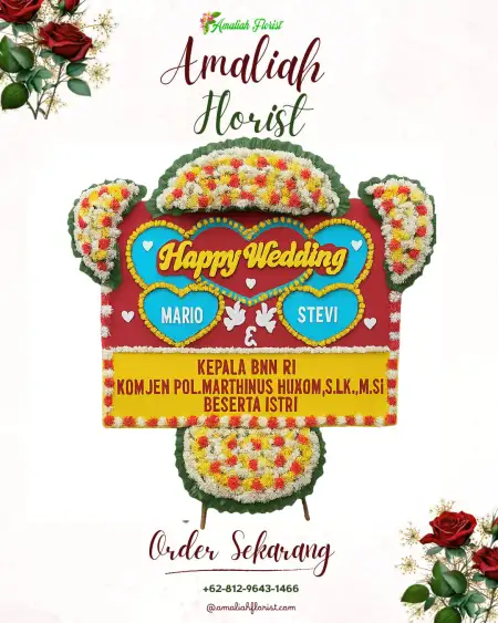 Papan Bunga Pernikahan Cipamokolan